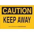 Brady Caution Sign, 7" Height, 10" Width, Polyester, Rectangle, English 124697