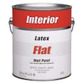 Pratt & Lambert Interior Paint, Flat, Latex Base, Carolina Gull, 1 gal Z46W00801-16