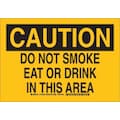 Brady No Smoking Sign, 7" Height, 10" Width, Plastic, Rectangle, English 128107