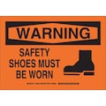 Brady Warning Sign, 7 in Height, 10 in Width, Aluminum, Rectangle, English 129006
