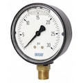 Wika Pressure Gauge, 0 to 400 psi, 1/4 in MNPT, Black 113.13.20.400.L