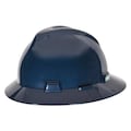 Msa Safety Full Brim Hard Hat, Type 1, Class E, Ratchet (4-Point), Dark Blue 802975