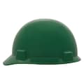 Msa Safety Front Brim Hard Hat, Type 1, Class E, Ratchet (6-Point), Green 10084083