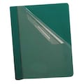 Oxford Clear Front Report Cover 8-1/2 x 11", Green, 3 Fasteners, Pk25 58817