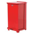 Rubbermaid Commercial 12 gal. Square Trash Can, Red, Steel FGQST12EPLRD