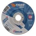 Tiger Inox Grinding Wheel, Type 27, 0.25 in Thick, Aluminum Oxide 58123
