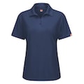 Red Kap Short Sleeve Polo, Wmn, M, Navy, Polyester SK91NV SS M