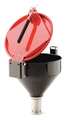 Pig Drum Funnel, Steel, 15 in. H, Red DRM1127-RD-NPT