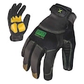Ironclad Performance Wear Mechanics Gloves, M, Black/Green, Spandex, Neoprene EXO-MLR-03-M