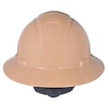 3M Full Brim Hard Hat, Type 1, Class E, Ratchet (4-Point), Tan H-811R