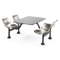 Ofm Outdoor Table, 71 in. D, Silver 1005-SS