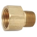 Zoro Select Brass Reducer, FNPT x MNPT, 1/2" Pipe Size 706120-0808