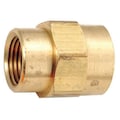 Zoro Select Brass Reducing Coupling, FNPT, 1/2" x 1/4" Pipe Size 706119-0804