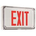 Dual-Lite Exit Sign, 8.7W, LED, Red/Wht, 2S SEWLDRWE-4X