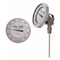 Tel-Tru Analog Dial Thermometer, Stem 6" L AA575R-0667