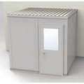 Porta-Fab 3-Wall Modular In-Plant Office, 8 ft 1 3/4 in H, 8 ft 4 1/2 in W, 8 ft 1 1/4 in D, Gray GV88G-3