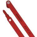 Universeal Lock Seal 7-29/32" x 3/64", Plastic, Red, Pk80 UFR-TS RED