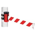 Retracta-Belt Belt Barrier, Red/White Belt, 10 ft. L WH700RD-RWD-V