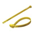 Elc Security Products Fixed Length Truck Stamped Seals 8-1/2" x 1/4", Yellow, Pk250 070H19PPYL