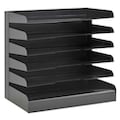 Buddy Products Letter Tray, Steel, Black, 6 Comp 0416-4