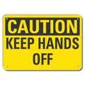 Lyle Reflective  Keep Hands Clear Caution Sign, 10 in Height, 14 in Width, Aluminum, English LCU3-0230-RA_14x10