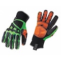 Ergodyne Cold Protection Gloves, S, Lime/Blk/Orn, PR 925F(x) WP
