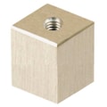 Zoro Select Standoff, 1/4"-20 Thrd Sz, 1/2 in Sq Sz, Square Shape, 18-8 Stainless Steel Brushed, 2 PK ZA0332-SS32D