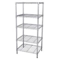 Zoro Select Wire Shelving Unit, 18"D x 48"W x 63"H, 5 Shelves, Chrome 5GPK4