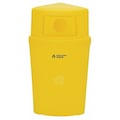 Tough Guy 21 gal. Stationary Recycling Container, Yellow, Plastic, 1 Openings 5GUR0