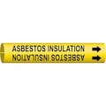 Brady Pipe Marker, Asbestos Insulation, Yellow 4009-B