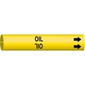 Brady Pipe Marker, Oil, Yellow, 1-1/2 to 2-3/8 In 4103-B