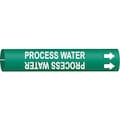 Brady Pipe Marker, Process Water, 3/4to1-3/8 In 4113-A