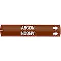 Brady Pipe Marker, Argon, Brown, 1-1/2 to2-3/8 In 4291-B