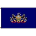 Nylglo Pennsylvania Flag, 4x6 Ft, Nylon 14670