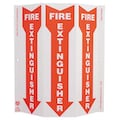 Zing Fire Extinguisher Sign, 12" Height, 9" Width, Plastic, English 4052