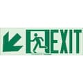 Brady Exit Sign, English, 21" W, 7" H, Polyester, White 114664