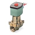 Redhat 120V AC Brass Steam Solenoid Valve, Normally Closed, 3/8 in Pipe Size 8222G093