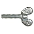 Zoro Select Thumb Screw, 1/4"-20 Thread Size, Wing, Zinc Plated Iron, 13/16 in Head Ht, 2 in Lg, 25 PK 1-CDR-02-17-