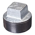 Zoro Select 1-1/4" MNPT Galvanized Square Head Plug 5PAT4