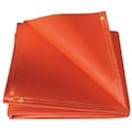 Hi Temp Welding Curtain, 5 ft. W, 6 ft., Orange O51-5X6-20-B