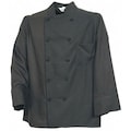 Fashion Seal Unisex Chef Coat, L, Black 3027 L