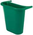 Rubbermaid Commercial 5 qt. Rectangular Recycle Saddle, Open, Green, Polyethylene, 1 Openings FG295073GRN