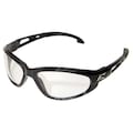 Edge Eyewear Safety Glasses, Wraparound Clear Polycarbonate Lens, Scratch-Resistant SW111