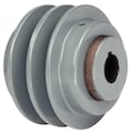 Tb Woods 1-1/8" Fixed Bore 2 Groove Variable Pitch Pulley 5.35" OD 2VP56118