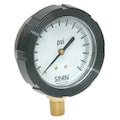 Span Pressure Gauge, 0 to 2000 psi, 1/4 in MNPT, Plastic, Black LFS-210-2000-G-KEMX