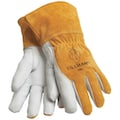 Tillman MIG/TIG Welding Gloves, Large, Straight Thumb, Gauntlet Cuff, Premium, Brown Cowhide, 1 Pair 48L