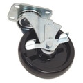 Zoro Select Swivel NSF-Listed Plate Caster, Polyolfin, 4 in., 275 lb, C 5UX84