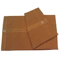 Zoro Select 19 ft 6 in x 19 ft 6 in Standard Duty 20 Mil Tarp, Brown, Cotton Canvas 5WTR9