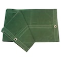 Zoro Select 9 ft 6 in x 11 ft 6 in Heavy Duty 30 Mil Tarp, Olive Green, Cotton Canvas 5WTU4