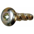 Zoro Select Screwbolt Anchor, Hex Socket Dome Head, Carbon-Boron Steel Yellow Zinc, 50 PK 904244-PG